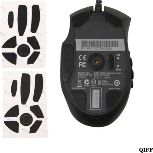 Drop Ship&Wholesale 2 Sets 0.6mm Thickness Replacement Mouse Feet Skates for Razer Naga Epic Hex APR29