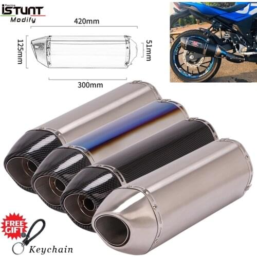 51MM Universal Motorcycle Exhaust Pipe Yoshimura Modified Escape Moto For Z650 Z900 ER6N CBR1000RR YZF R1 R3 S1000RR Slip On