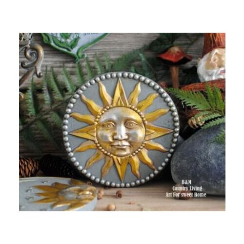 Restoring ancient ways to make old sun moon garden courtyard decorations small cement stepping stone culpture statue
