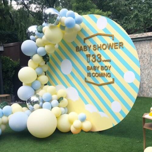 Macaron Balloons 1st Birthday Party Decorations Kids Balloon Arch Set Blue Yellow Jumbo Balloons Party DIY Decorations Wedding