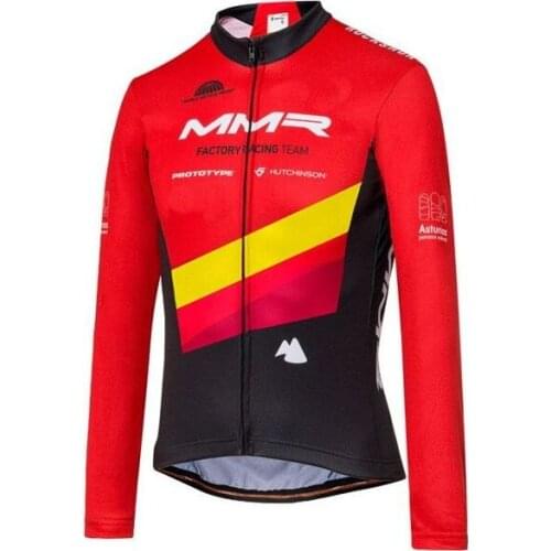 Winter Thermal Fleece Cycling Jerseys Winter 2020 MMR TEAM 2 Colors Long Sleeve Men Bike Wear Cycling Clothing