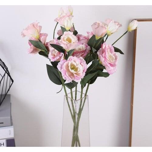 1Pc Eustoma Wedding Decoration Artificial Flower European Fake Flore for Home Garden Party Decoration Indoor Accessories