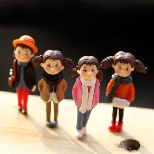 1pc cute girl toy doll Micro landscape decoration diy Home decor Pot plant ornaments