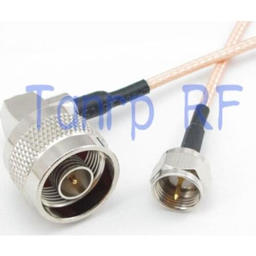 10PCS 15CM Pigtail coaxial jumper cable RG316 extension cord 6inch N male plug right angle to F male RF adapter connector