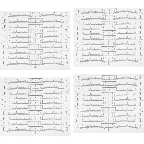 100Pcs Disposable Microblading Eyebrow Measure Ruler Stickers Makeup