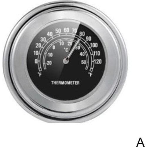 22-25mm Motorcycle Handlebar Clock Thermometer Moto Dial Temp Mount Gauga Accessories Thermometer Clock Moto Watch Handleba P4G3