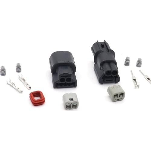 5 Sets 2 Pin Female Male Auto Cable Horn Wire Connector For Motor Car Inlet Pressure Sensor Plug
