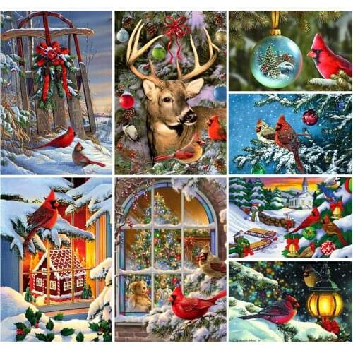 5D DIY Diamond Painting Christmas Bird Rhinestones Pictures Diamond Embroidery Sale Animal Cross Stitch Mosaic Crafts Kit Home
