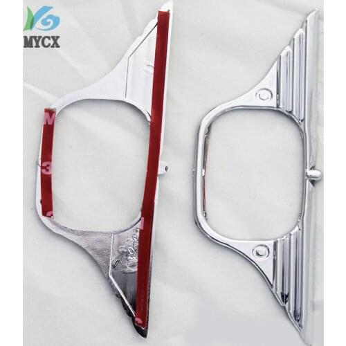 For Toyota Hilux Accessories ABS Chrome Fire Shape Side Lamp Rim For Toyota Hilux Vigo 2005 2006 2007 2008 2009 2010