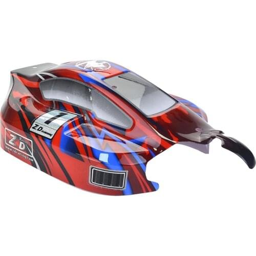 RC On-road Car PVC Shell Body Cover for 1/8 ZD Racing 8459 RC Racing Car Accessories Parts Black/Red