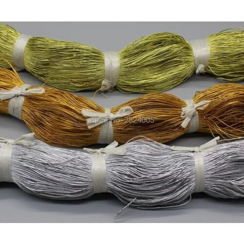 Free shipping wholesales dia.1mm golden silver clothing cords thread string/hang tag sling/garment tag line 700 meters a lot