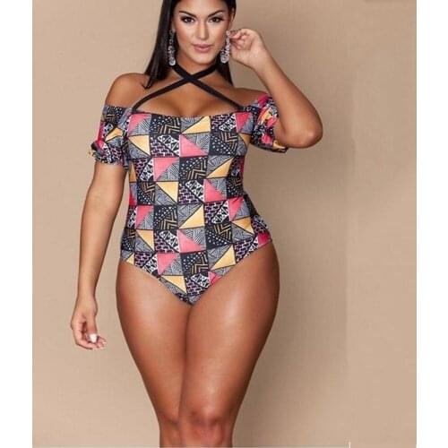 Biquini brasileiro Swimwear Plus Size jump suit Swimsuit sexy women One Piece Monokini Print Swim Wear maillot de bain swimming