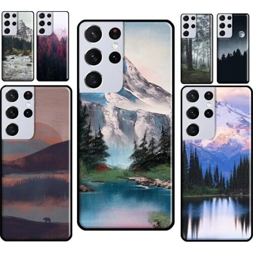 Nature Forest Mountain Phone Case For Samsung Galaxy S8 S9 S10 Plus S20 FE Note 10 Plus Note 20 Ultra S21 Coque