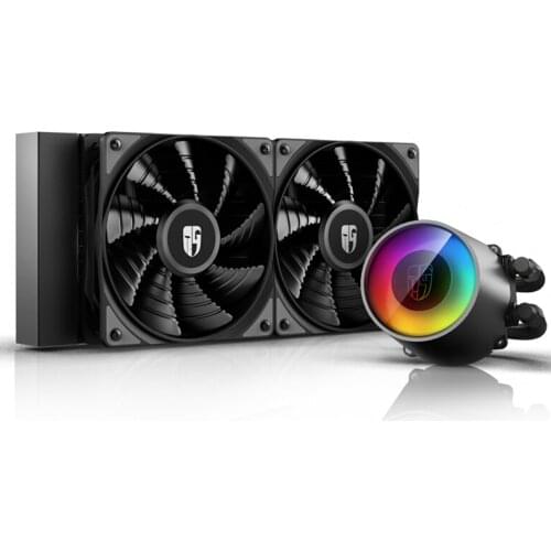 DEEPCOOL CASTLE 240 V2 CPU Liquid Cooler Desktop PC Water Cooling radiator For intel 115X 1200 1366 2011 AMD TR4 AM4 AM3