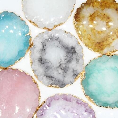 Resin Jewelry Display Plate Necklace Ring Earrings Display Painted palette Tray Jewelry Holder Organizer Decoration jewelry