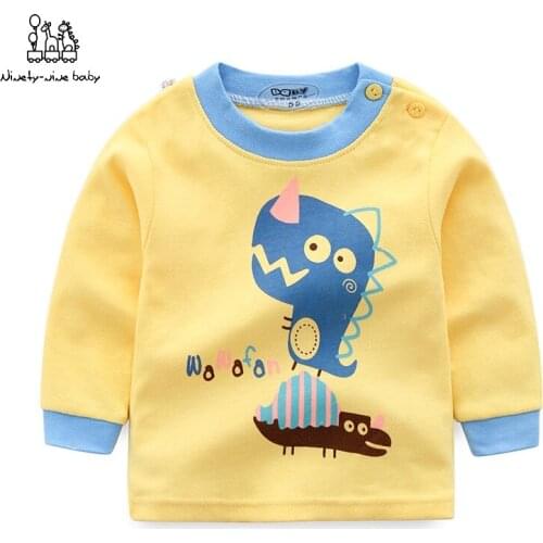 Kids Long Sleeve T-Shirt Baby Cartoon Boy T-Shirt Girls Bottoming Shirt Autumn Cotton T Shirt Kids Clothing Casual Tops Tee