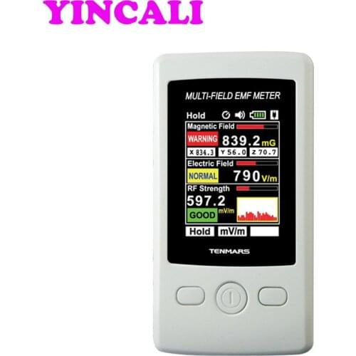 Newly Multi-Field EMF Meter TM-190 Gauss 3-axis Magnetic Electric RF Field Strength Digital Electromagnetic Radiation Detector