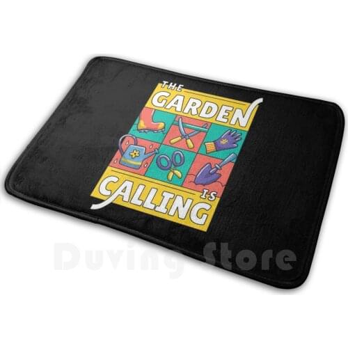 The Garden Is Calling Mat Rug Carpet Anti-Slip Floor Mats Bedroom Garden Summer Sun Work Hobby House Home Gift Idea Gardener