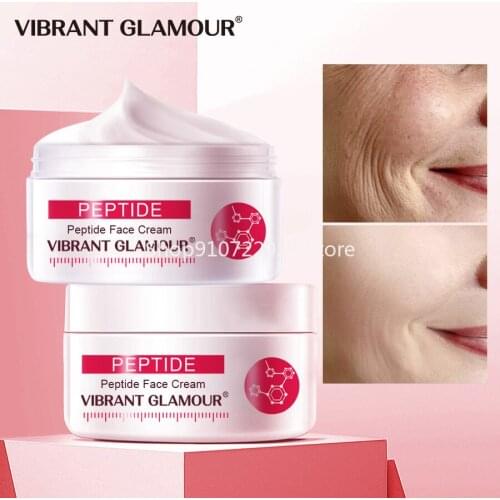 VIBRANT GLAMOUR Peptide Face Cream Anti Aging Wrinkle Lift Firming Anti Acne Whitening Moisturizing Nourish Facial Skin Care 30g