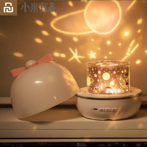Youpin Star Projector Lamp USB Recharge LED Night Light Music Lamp For Children Kids Baby Bedroom Nursery Gifts Romantic Home