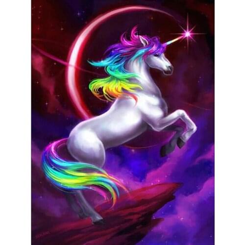 LaoJieYuan dream unicorn DIY Crystal full 5D diamond painting cross stitch kit art 3Dmosaic square rhinestone diamond painting