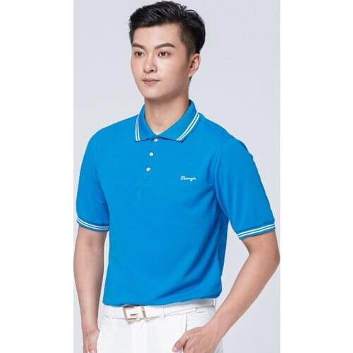 Summer Golf Professional Match Shirt Men Elastic Quick dry Breathable Turn Collar T shirt Male Game Sport Jerseys D0665