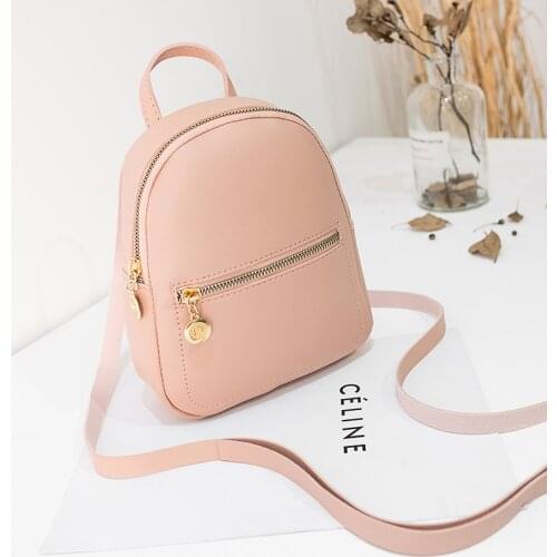 Small PU Leather Backpacks for Women Mini School Bags for Teenage Girls Pink Backpack Purse Bag Pack Cute Mochila Feminina