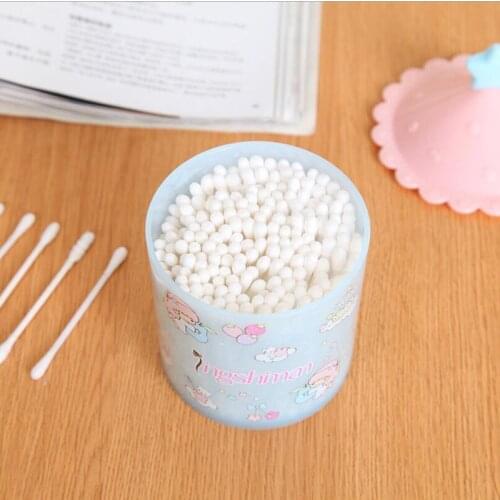 Cartoon Plastic Multi-function Cotton Swab Storage Home Makeup Toothpick Pen Storage Holder Cosmetic Makeup Box Container S089C