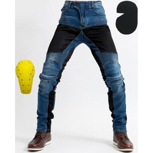 2020 new mens and womens motorcycle jeans protective pants off-road motorcycle racing jeans with protective gear