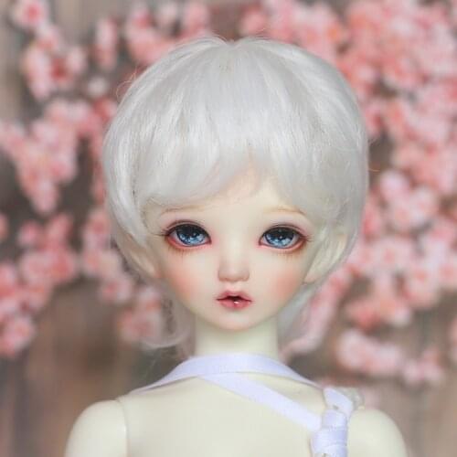 1/3 1/4 1/6 Bjd DD SD Wig Cool fashion short hair Hair Wig High Temperature Wire Black white Golden BJD Wig For BJD Doll Wig