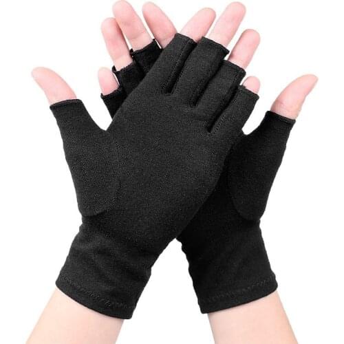 Gloves Half Finger Design Premium Compression Breathable & Moisture Wicking Fabric for Women Men hand Protection Solid Color