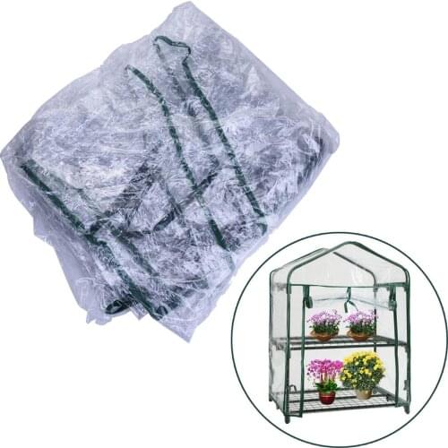 PVC2 Tier Home Plant Greenhouse Garden Cover Plants Flowers Mini Warm Room Cover (Without Iron Frame) Insulated & Cold-proof