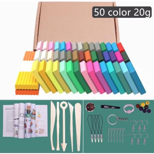 24/50 Colors Polymer Clay DIY Soft Molding Craft Oven Baking Clay Blocks Montessori Clay Wott Toys Birthday Gift For Kids AduIt