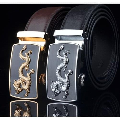 New Hot Selling Men Belt Fashion Alloy Automatic Buckle Belt Business Affairs Casual Decoration Mens Belts Luxury Brand leather