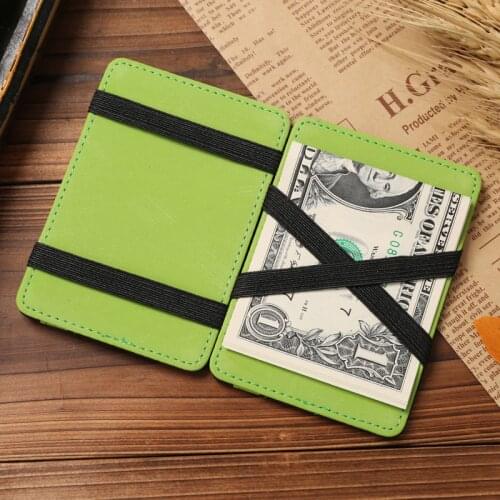 Luxury Designer Men Wallets Trend PU Leather Magic Wallet Mens Wallet Multi-card Check Pattern Male Card Bag Two Fold Wallet