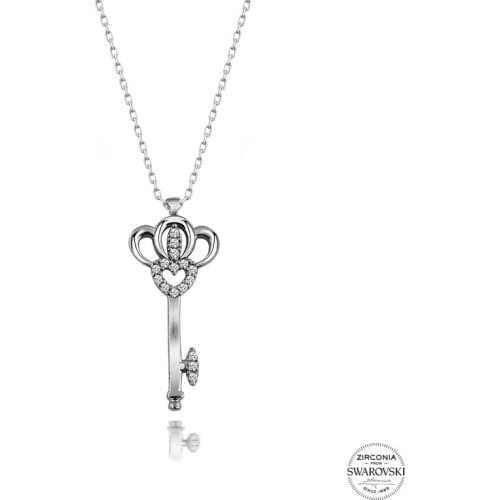 Silver 925 Sterling Swarovski Zirconia Cz Necklace