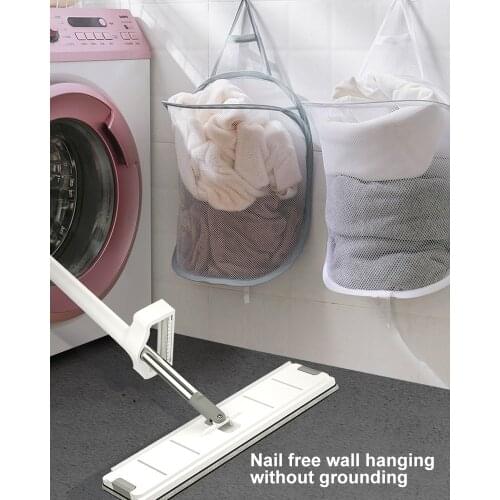 1pc Foldable Laundry Basket Dirty Clothes Bag Toys Storage Basket Net Storage Bags Large Capacity Hamper Organizer Bath Supplies