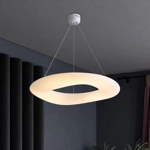 Modern Minimalist Ring Pendant Light Nordic Creative Designer Lamp for Living Room Bedroom Study Decor Donut Led Ceiling Lamps