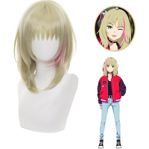 Wonder Egg Priority Ohto Ai Cosplay Wig Halloween Kawai Rika Aonuma Neiru Heat Resistant Synthetic Hair Wigs for Mens and Women