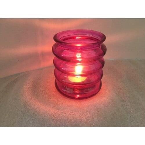 Tuğra Decorative Glass Jar candle Holder Red candle and candlestick свеча и подсвечник vela y candelero