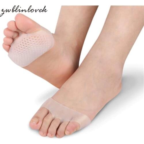 Comfortable Silicone Honeycomb Forefoot Pad Breathable Single Shoes High Heels Pain Relief Foot Pads Insoles Socks 2C0157