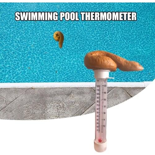 Funny Pool Thermometer Floating Poop Prank Pool and Hot Tub Thermometer for Spa Tub Pond TN88