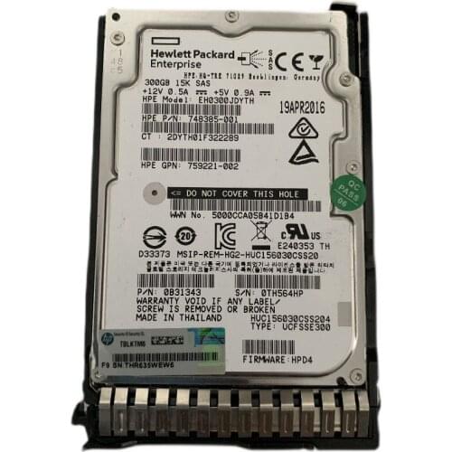 HP 759208-B21 759546-001 748385-001 300GB 12G SAS 15K SFF Hard Drive HDD