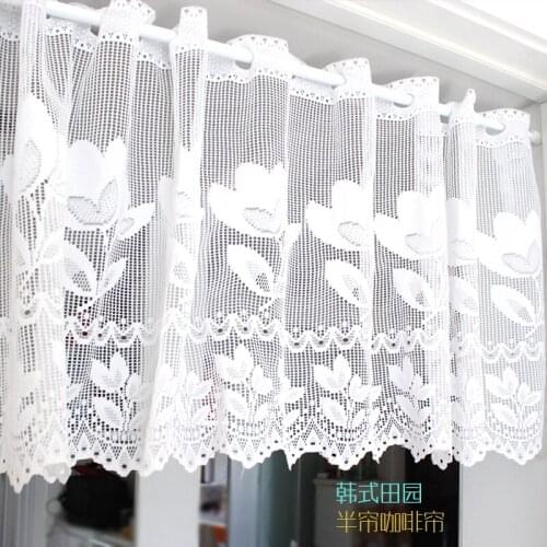 1pc Short Curtains For Kitchen Solid Voile Curtains For Living Room Modern Bedroom Sheer Curtains Window Screening Drapes Decor