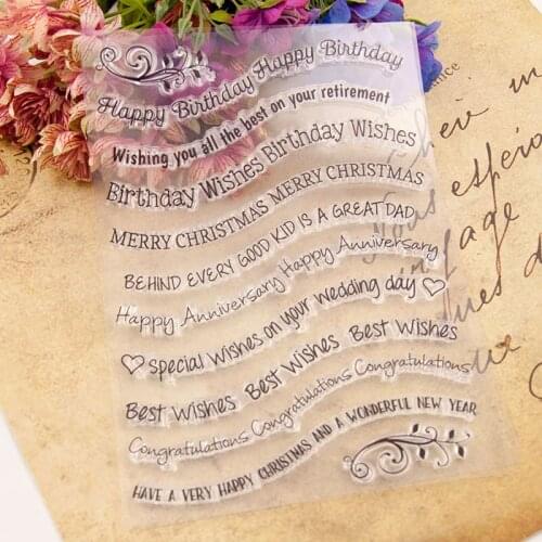 2021 Article Clear Stamp Transparent For Scrapbooking DIY Card Handmade Kid Funny Seal Stencil Poster Making Postercard