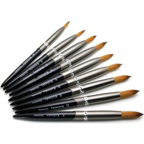 Nail Brush Acrylic Liquid Powder Kolinsky Brush Set UV Gel Nail Polish Beauty Drawing Painting Pen Manicure Tools