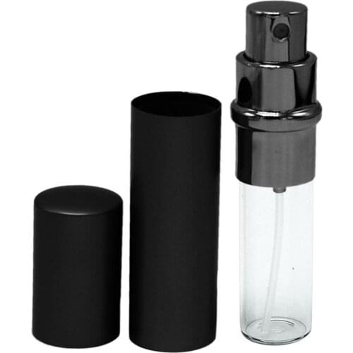 5 ml Travel Portablel Travel Mini Metal Bottle Refillable Atomizer Empty Glass Cosmetic Storage Container Perfume Bottle