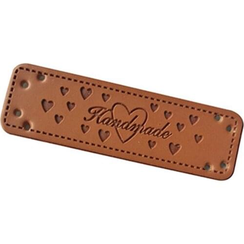 50pcs PU Leather Tags Bird/bear/bag/love Sewing Machine Embossed Label DIY Labels For Garment Sewing Accessories