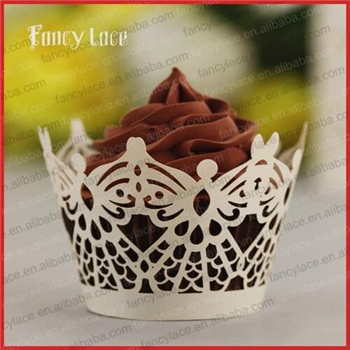 60X Christmas Peacock Cupcake Decoraion Laser Cut Wrapping Paper Cupcake Liners,Birthday Christmas Party Wedding Cake Decoration