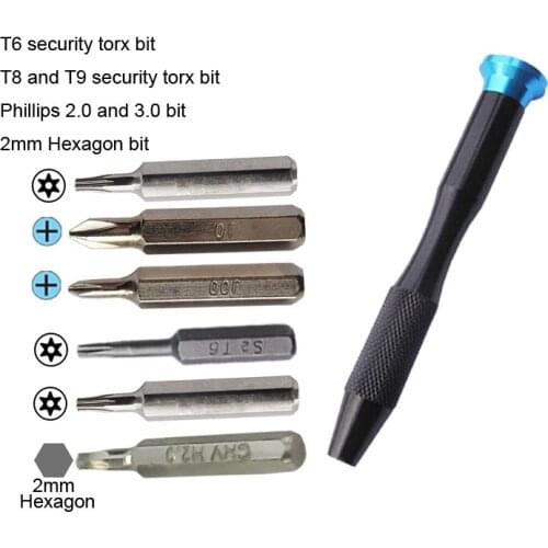 7 in 1 Security Torx Screwdriver T6 T8H T9H PH00 PH0 teardown SSD for Mac mini Unibody A1347 Mid 2010 to Late 2012 Cover Screws